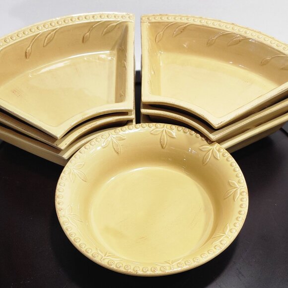 RARE Signature Sorrento Wheat Gold 8 Piece Lazy Susan - Picture 7 of 13